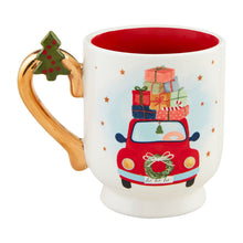 Load image into Gallery viewer, CAR XMAS PEDESTAL MUG