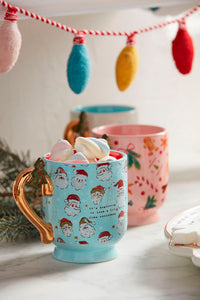 PINK GBREAD XMAS PEDESTAL MUG