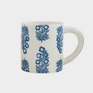 Dianthus Block Print Mug