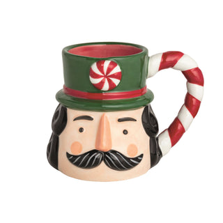 Candy Cane Nutcracker Candy Handle Mug