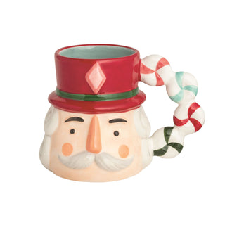 Santa Claus mug with a candy cane handle