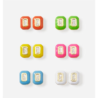 Earrings Two-Toned Stud