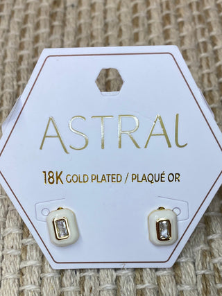Earrings Two-Toned Stud