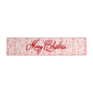 Christmas Toile Table Runner