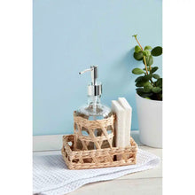 Load image into Gallery viewer, Woven Tray and Soap Pump Set