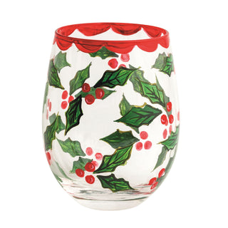 holly-painted-wine-glass