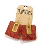 Falling in Love Bellas Crushed Orange Acrylic Earrings at MainStreet Mercantile