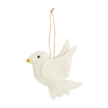 Load image into Gallery viewer, DOVE WHITE FELT ORNAMENT