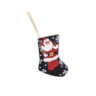 Santa Mini Needlepoint Stocking