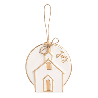 Church Gold Disc Ornament