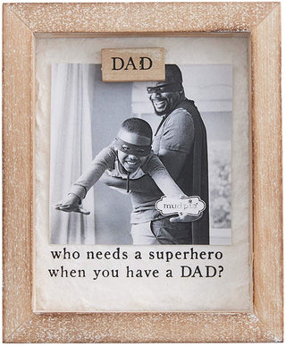 Dad magnet frame – wooden picture frame with attached magnet and ‘Dad’ text, perfect for Father’s Day