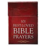 Red book titled '101 Best-Loved Bible Prayers' on a white background