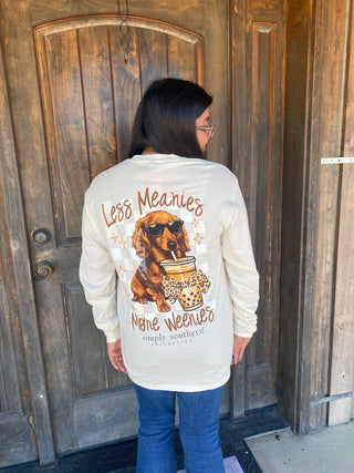 Less Meanies Line Long Sleeve Tee
