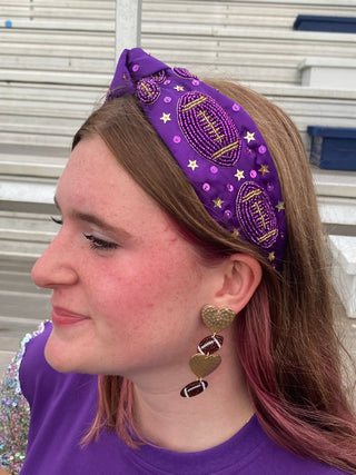 Headband Purple Football