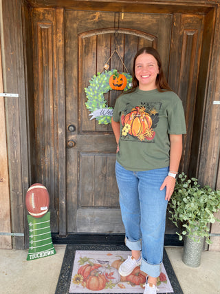 Floral Pumpkin Tee