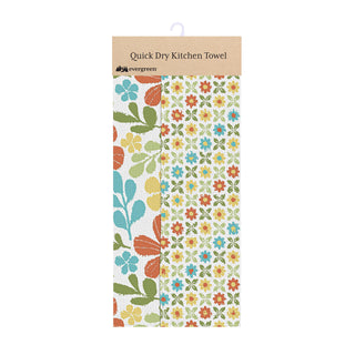 Floral Quick Dry Kitchen Towel