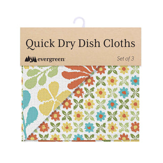 Flora Quick Dry Dish Cloth, Set of 3
