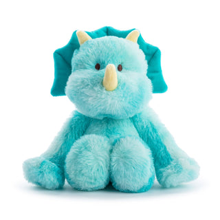 Plush toy dinosaur with blue body 