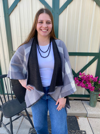 Wrap Buffalo Check Grey