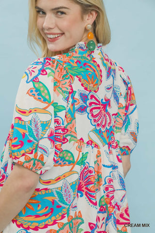 Cream Paisley Top