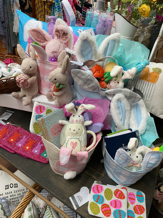 Gingham Blue Easter Baskets