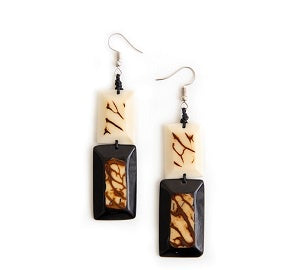 Earrings Tasha Ivory Blk