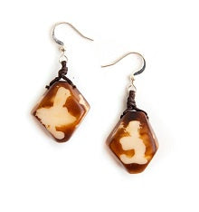 Earrings Marble Hex