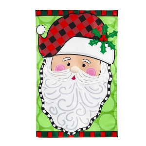 Santa Claus with Holly House Flag