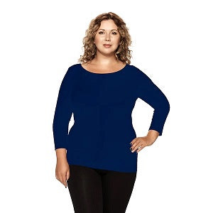 plus-three-quarter-sleeve-crew-navy