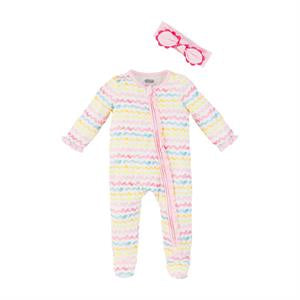 Rainbow Ric-Rac Sleeper & Headband Set 6-9M