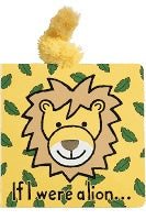 Children's book cover with a lion illustration and text 'If we were lion...' 