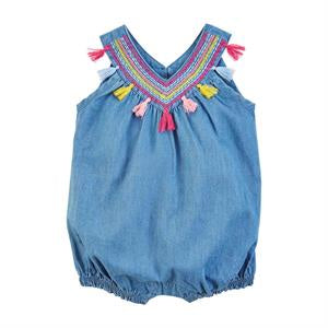 Tassel Chambray Bubble 9-12M