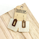 Fall-la-la-la Shimmer Ivory Acrylic Earrings at MainStreet Mercantile