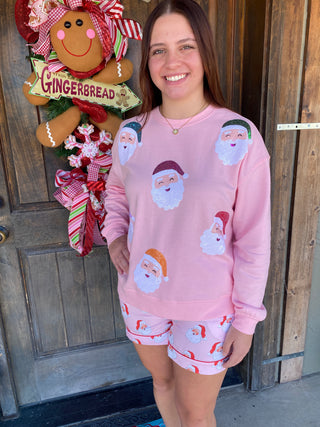 Blush Holiday Sparkle Sweatshirt