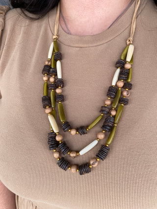 Phoebe Necklace Olive
