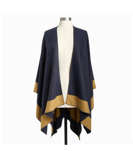 Reversible  Kimono - Mustard and Navy