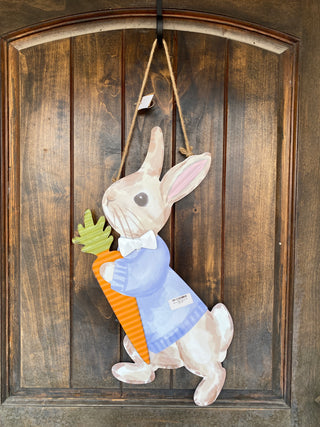 Bunny Door Hanger Tin