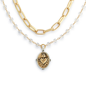 Sacred Heart Necklace - Gold