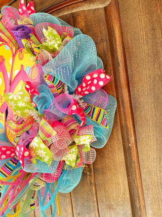 Wreath Mesh Flip Flop Turq