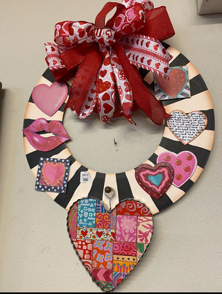 Patchwork Wood Heart