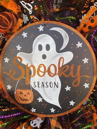 Wreath Mesh Halloween Spooky Season