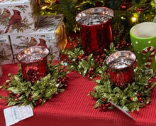 Load image into Gallery viewer, KK Mistletoe Glass Lg Tea Lt