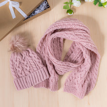 Load image into Gallery viewer, Pink Scarf and Hat Giftset w/ Box