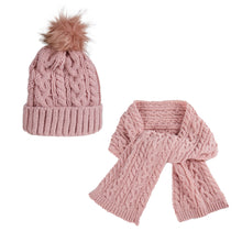 Load image into Gallery viewer, Pink Scarf and Hat Giftset w/ Box