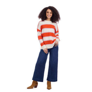 Sylas Orange Striped Sweater Org