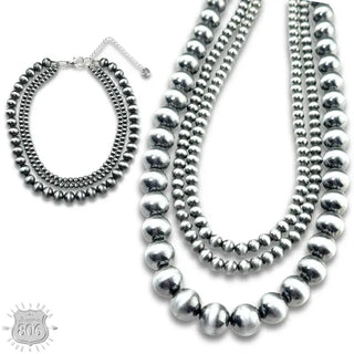 Necklace Burnished Bead Sl
