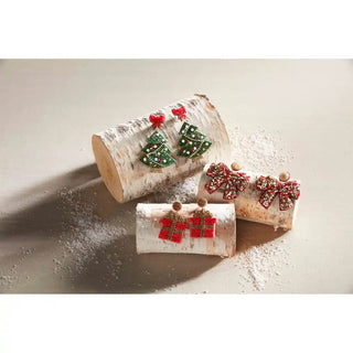 Gift Box Beaded Earrings