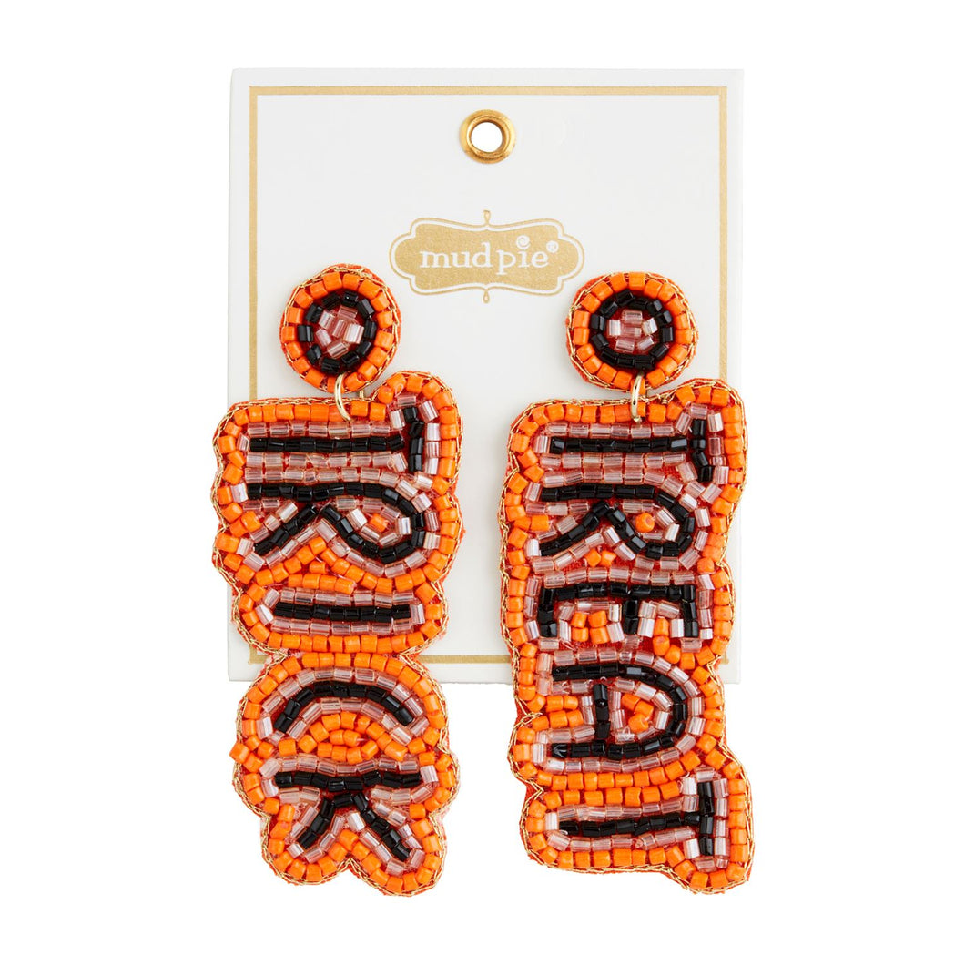 HALLOWEEN BEADED EARRING-TRICK