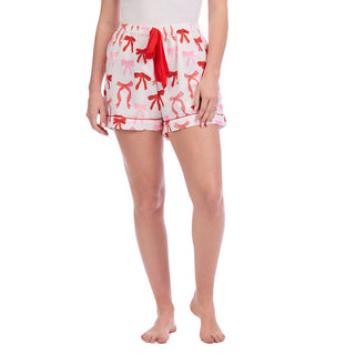 Bow Holiday Pajama Shorts