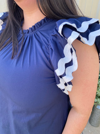 Angie Ric Rac Top Nv-M